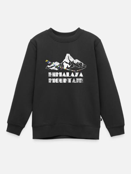Unerschrockener Himalaya Bergsteiger - Kinder Premium Organic Sweatshirt - Schwarz