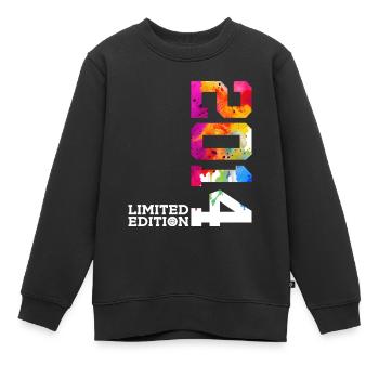 12. GEBURTSTAG LIMITED EDITION 2014 - Kinder Premium Organic Sweatshirt - Schwarz - Vorne - AI Model Kid Female (0cm)