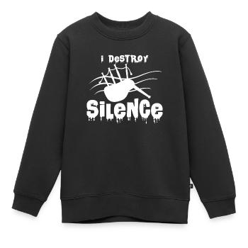 Dudelsack - Kinder Premium Organic Sweatshirt - Schwarz - Vorne - AI Model Kid Female (0cm)
