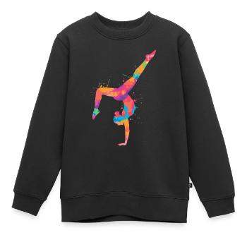 Turnerin Gymnastik Handstand Damen Kinder Turnen - Kinder Premium Organic Sweatshirt - Schwarz - Vorne - AI Model Kid Female (0cm)