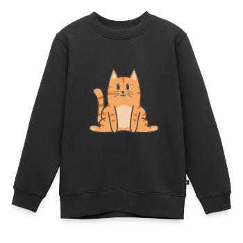 Katze Katzen Kitten - Kinder Premium Organic Sweatshirt - Schwarz - Vorne - AI Model Kid Female (0cm)