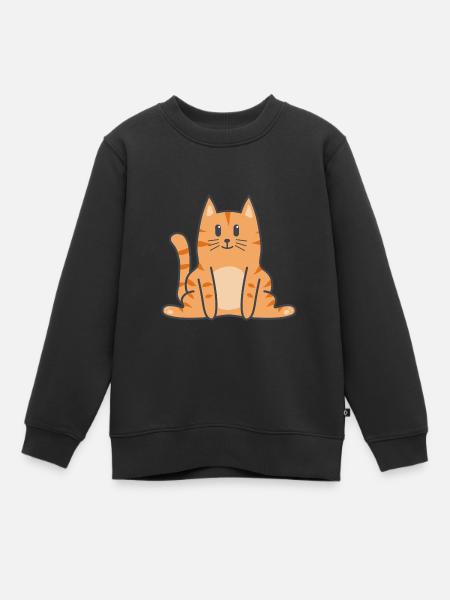 Katze Katzen Kitten - Kinder Premium Organic Sweatshirt - Schwarz