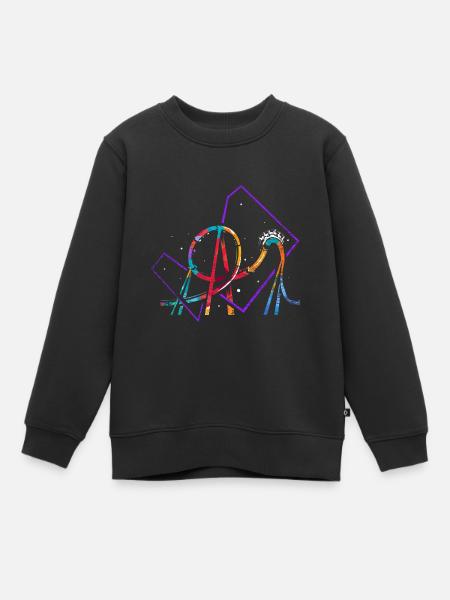 Rasanter Achterbahn Freizeitpark - Kinder Premium Organic Sweatshirt - Schwarz