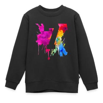 7 JAHRE 7. GEBURTSTAG - Kinder Premium Organic Sweatshirt - Schwarz - Vorne - AI Model Kid Female (0cm)