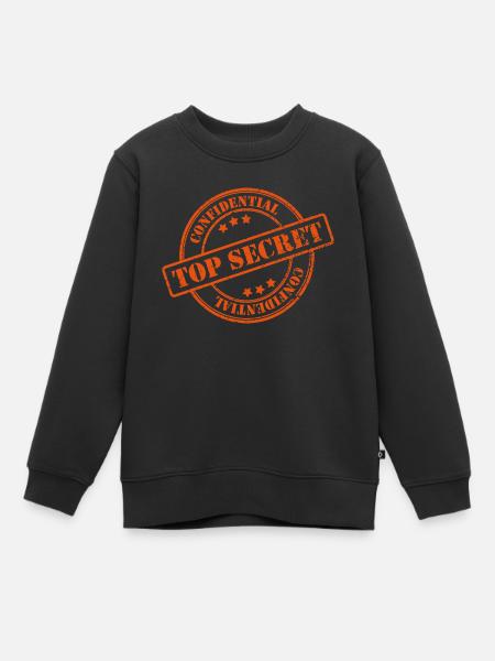 Top secret - Sweat Premium enfant bio - noir