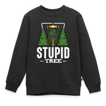 Frisbee - Kinder Premium Organic Sweatshirt - Schwarz - Vorne - AI Model Kid Female (0cm)