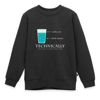 science - Sweat Premium enfant bio - noir - Devant - AI Model Kid Female (0cm)