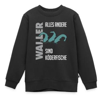Wels fischen Kampf mit dem starken Wels - Kinder Premium Organic Sweatshirt - Schwarz - Vorne - AI Model Kid Female (0cm)