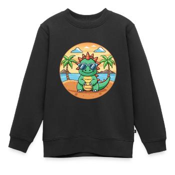 Dragon Lustige Cartoon Sommer Strand Sonnenbrille - Kinder Premium Organic Sweatshirt - Schwarz - Vorne - AI Model Kid Female (0cm)