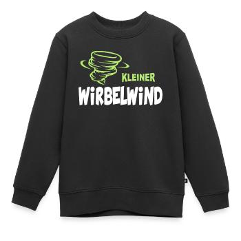 Baby Kinder Wirbelwind Sprüche Lustig - Kinder Premium Organic Sweatshirt - Schwarz - Vorne - AI Model Kid Female (0cm)