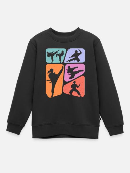 Karate Girl Kampfsportler Kinder Taekwondo Mädchen - Kinder Premium Organic Sweatshirt - Schwarz