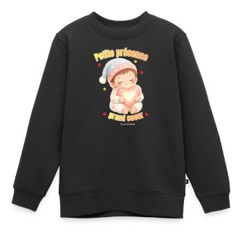 Zartes Herz und Präsenz - Kinder Premium Organic Sweatshirt - Schwarz - Vorne - AI Model Kid Female (0cm)
