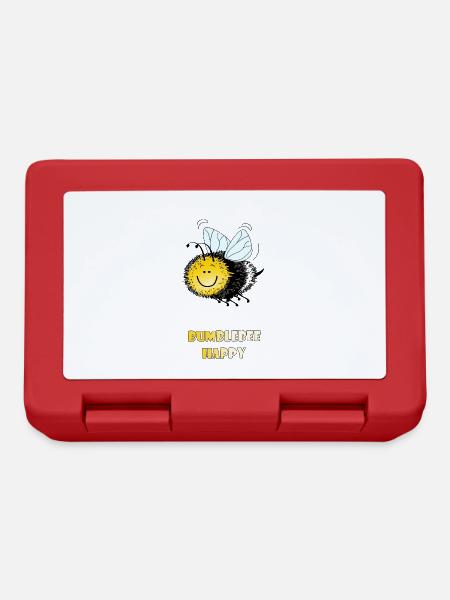 Hummel glückliche zufriedene Hummel - Brotdose - Rot