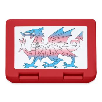 Wales Trans Flag, Baner Trans Cymru, Transgender - Lunchbox - red - Front