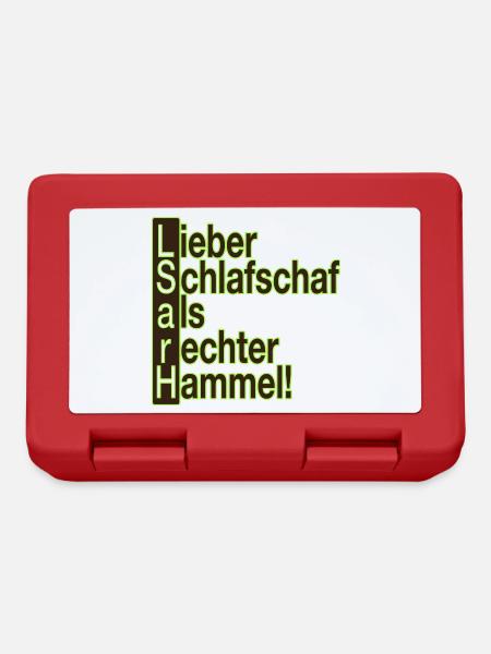Lieber Schlafschaf als rechter Hammel! - Brotdose - Rot