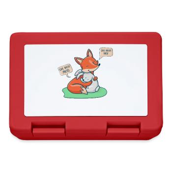 Where fox and hare say 'good night' - Lunchbox - red - Front