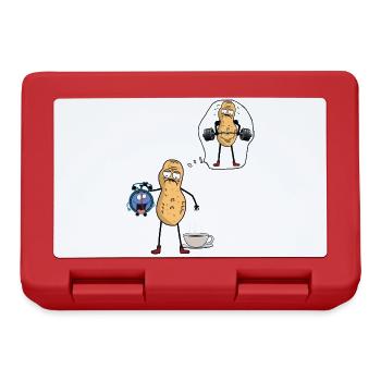 Peanut Morning Grouch Early Bird Bodybuilder - Lunchbox - red - Front