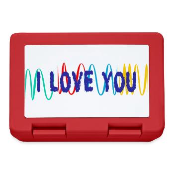 VALENTINSTAG. ICH LIEBE DICH. ICH LIEBE DICH. LIEBE. LIEBE - Brotdose - Rot - Vorne