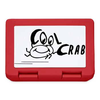 Cool Crab Coole Krabbe baby lustiges Bild funny - Brotdose - Rot - Vorne