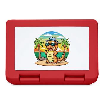 Anaconda Funny Cartoon Lunettes de soleil de plage d’été - Boîte à goûter - rouge - Devant