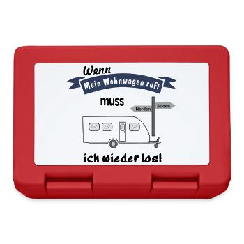 mein wohnwagen ruft - Brotdose - Rot - Vorne