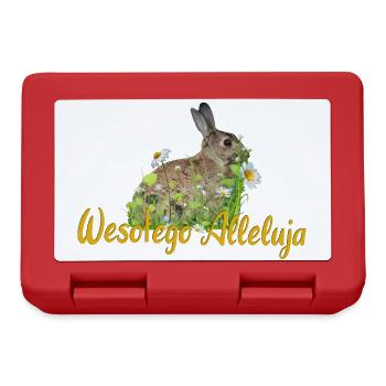 Wesołego Alleluja Frohe Ostern - Brotdose - Rot - Vorne
