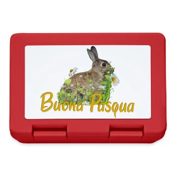 buona pasqua Frohe Ostern - Brotdose - Rot - Vorne