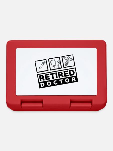 Retired Doctor - Arzt in Rente mit Symbolen - Brotdose - Rot