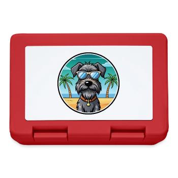 Chien d’arrêt allemand à poil dur race dessin animé plage - Boîte à goûter - rouge - Devant
