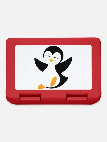 Pinguin - Brotdose - Rot