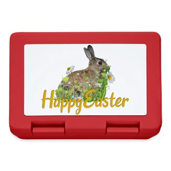Happy Easter rabbit - Brotdose - Rot - Vorne