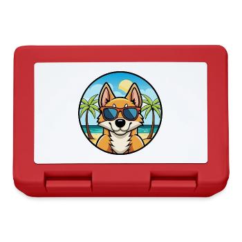 Chilenische Foxterrier Hunderasse Cartoon Sonnenbrille - Brotdose - Rot - Vorne
