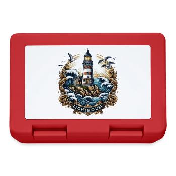 Lighthouse Logo - Brotdose - Rot - Vorne