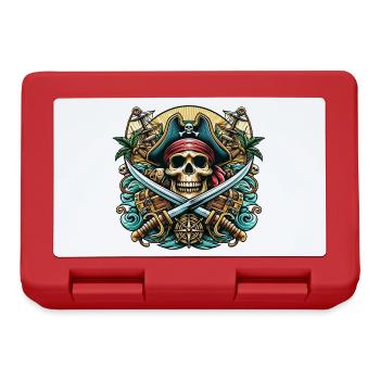 Pirate Logo - Boîte à goûter - rouge - Devant