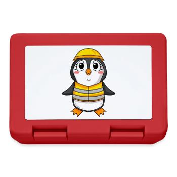 Topping out penguin house building house building gift - Lunchbox - red - Front