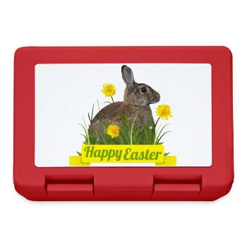 Happy Easter rabbit cony - Brotdose - Rot - Vorne