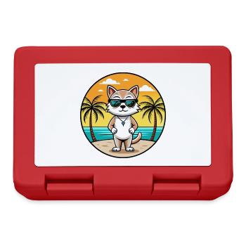 Burmilla Cat Breed Cartoon Lunettes de soleil Beach - Boîte à goûter - rouge - Devant