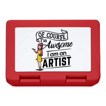 Of course I'm awesome, I am an Artist - Brotdose - Rot - Vorne