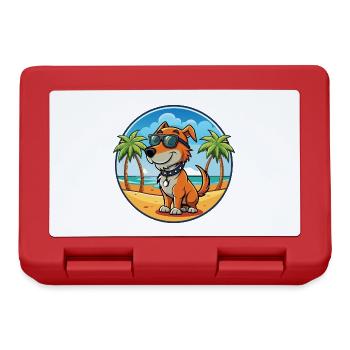 Polnische Jagdhund Hund Rasse Cartoon Sonnenbrille - Brotdose - Rot - Vorne