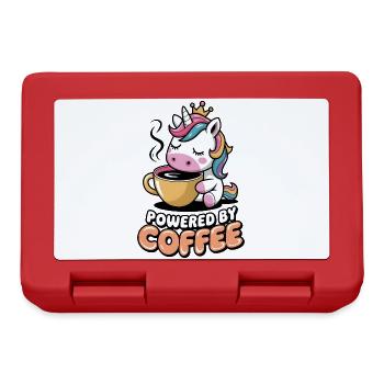 Angetrieben von Kaffee - Brotdose - Rot - Vorne