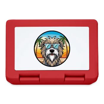 Lunettes de soleil Bergamasco Shepherd Dog Breed Cartoon - Boîte à goûter - rouge - Devant