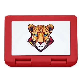 Gepard bunte Aquarell-Tier-Illustration - Brotdose - Rot - Vorne