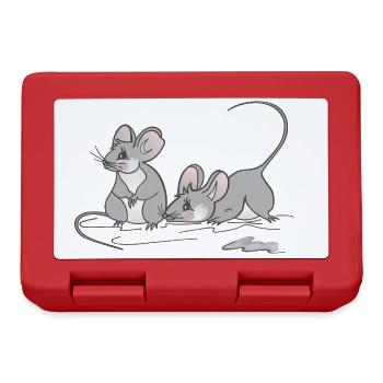 Mouse gift - idea for your cute mouse - Lunchbox - red - Front