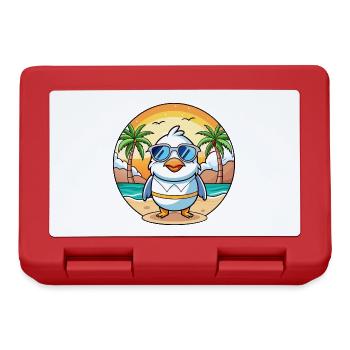 Möwe Lustige Cartoon Sommer Strand Sonnenbrille - Brotdose - Rot - Vorne