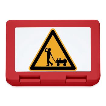 Father's Day warning sign - Lunchbox - red - Front