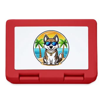 Ostsibirische Laika-Hunderasse Cartoon-Sonnenbrille - Brotdose - Rot - Vorne