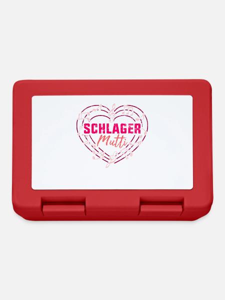 Damen Schlager Outfit Mutter Schlagermusik Kostüm - Brotdose - Rot