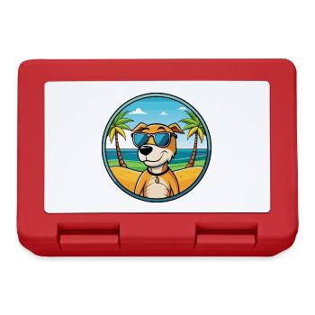 Auvergne Chien D’arrêt Race Dessin Animé Lunettes De Soleil Plage - Boîte à goûter - rouge - Devant