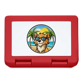 Grand Griffon Vendeen Hunderasse Cartoon Sonnenbrille - Brotdose - Rot - Vorne
