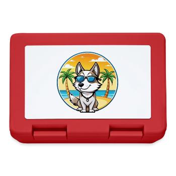 Westsibirische Laika-Hunderasse Cartoon-Sonnenbrille - Brotdose - Rot - Vorne